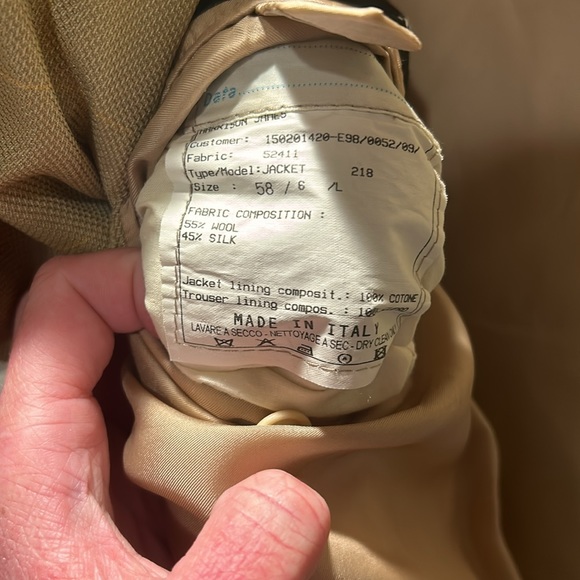 Harrison Blake Tan Wool & Silk Blazer - Picture 9 of 9